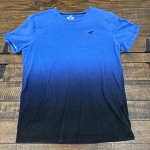 Hollister Blue to Black Ombre Men's Tee